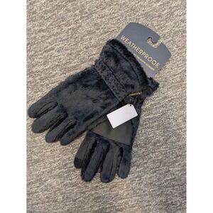 Weatherproof Womens Faux Fur Sensatec Touch Screen Gloves Black Medium New